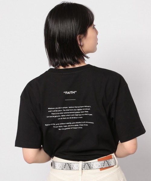 PAGEBOY（ページボーイ）の「バックロゴTシャツ（Tシャツ/カットソー・レディース・ブラック/ブラウン/オフホワイト・FREE）」の4枚目の写真