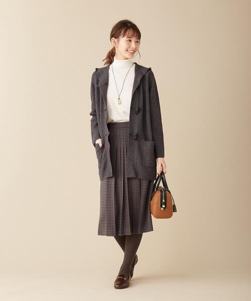 J.PRESS(ジェイプレス)の「【新色追加】ウールを含まないPRINCE タートルネック ニット(ニット/セーター・レディース・シルバー系/スモーキーグリーン系/ふじ色系・T13/T15)」の9枚目の写真