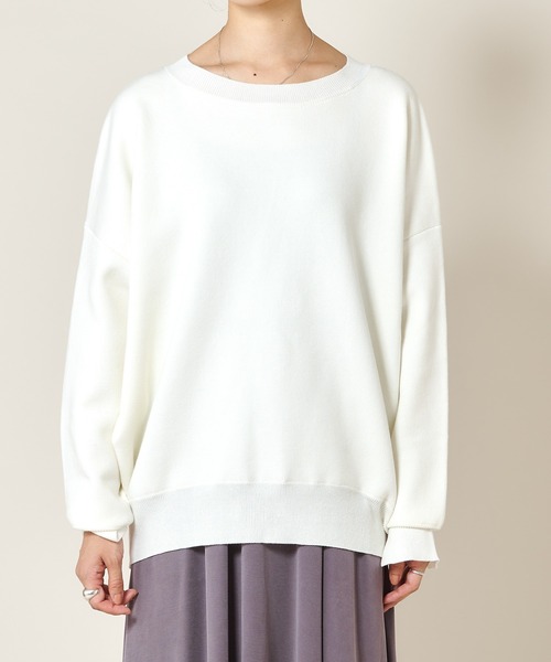 【超美品】SHENERYバックVスウェットライクニット SHENERY（シーナリー）の「バックVスウェットライクニット