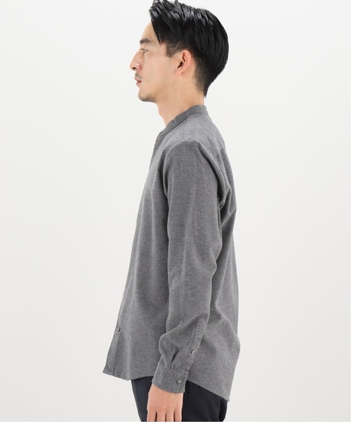 417 EDIFICE（フォーワンセブンエディフィス）の「メランジ シャギーネル ノーカラーシャツ（シャツ/ブラウス・メンズ・ホワイト/カーキ/ネイビー/チャコールグレー/グリーン・SMALL/MEDIUM/LARGE/X-LARGE）」の11枚目の写真