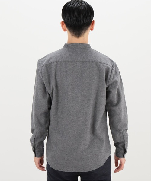 417 EDIFICE（フォーワンセブンエディフィス）の「メランジ シャギーネル ノーカラーシャツ（シャツ/ブラウス・メンズ・ホワイト/カーキ/ネイビー/チャコールグレー/グリーン・SMALL/MEDIUM/LARGE/X-LARGE）」の12枚目の写真