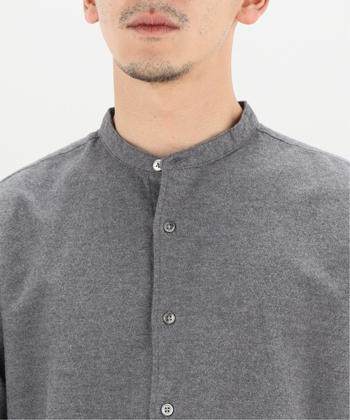 417 EDIFICE（フォーワンセブンエディフィス）の「メランジ シャギーネル ノーカラーシャツ（シャツ/ブラウス・メンズ・ホワイト/カーキ/ネイビー/チャコールグレー/グリーン・SMALL/MEDIUM/LARGE/X-LARGE）」の13枚目の写真