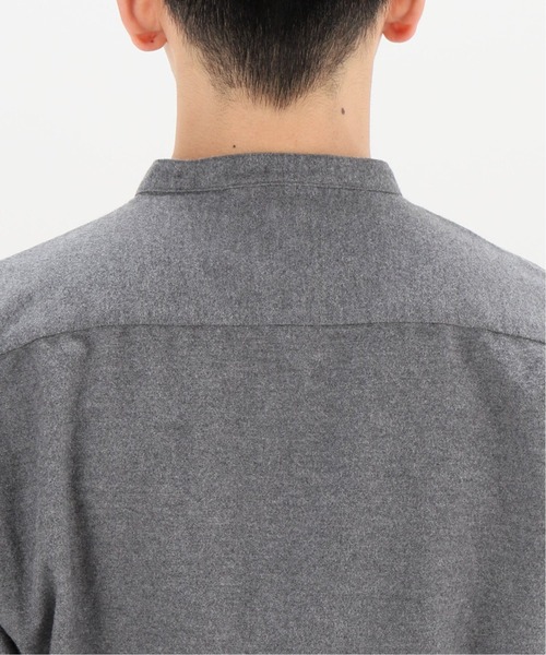 417 EDIFICE（フォーワンセブンエディフィス）の「メランジ シャギーネル ノーカラーシャツ（シャツ/ブラウス・メンズ・ホワイト/カーキ/ネイビー/チャコールグレー/グリーン・SMALL/MEDIUM/LARGE/X-LARGE）」の14枚目の写真