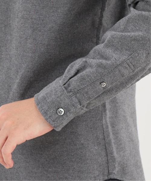 417 EDIFICE（フォーワンセブンエディフィス）の「メランジ シャギーネル ノーカラーシャツ（シャツ/ブラウス・メンズ・ホワイト/カーキ/ネイビー/チャコールグレー/グリーン・SMALL/MEDIUM/LARGE/X-LARGE）」の16枚目の写真