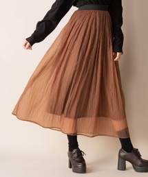 オーガンヘリンボーンプリーツスカート