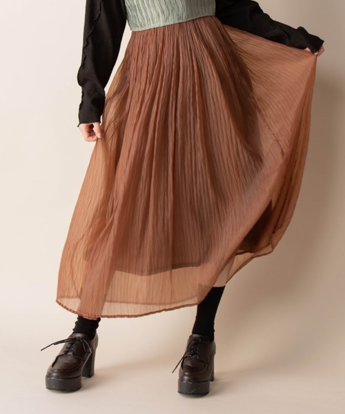 Mysa&Liina（ミーサリーナ）の「オーガンヘリンボーンプリーツスカート（スカート・レディース・ブラック/ブラウン/グリーン・M）」の11枚目の写真