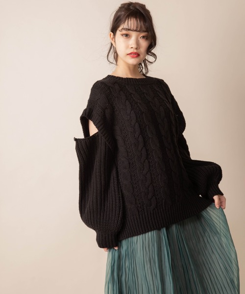 Mysa&Liina（ミーサリーナ）の「オーガンヘリンボーンプリーツスカート（スカート・レディース・ブラック/ブラウン/グリーン・M）」の14枚目の写真