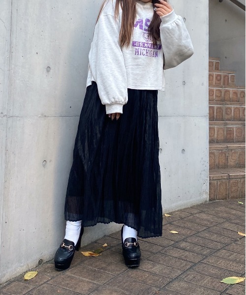 Mysa&Liina（ミーサリーナ）の「オーガンヘリンボーンプリーツスカート（スカート・レディース・ブラック/ブラウン/グリーン・M）」の17枚目の写真