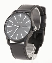 NIXON（ニクソン）の「NIXON/ニクソン 腕時計 SENTRY LEATHER -BK/WT NA105005-00（アナログ腕時計・メンズ）」