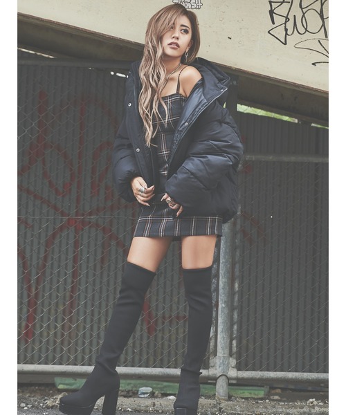 キャミソール トップスチェック柄タイトキャミワンピース キャミソール Egoist エゴイスト のファッション