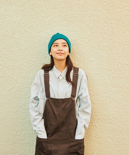 SARAHWEAR キャメル　オーバーオール　コットン　無地 SARAHWEAR キャメル オーバーオール コットン 無地 （サラウェア