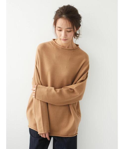 CRAFT STANDARD BOUTIQUE(クラフトスタンダードブティック)の「モックネックラグランニットプルオーバー《ウォッシャブル仕様》〇*(ニット/セーター・レディース・チャコールグレー/ライトブルー/ブラック/ベージュ/アイボリー/モカ/グリーン系その他2/レッド系その他5・M/L)」の14枚目の写真