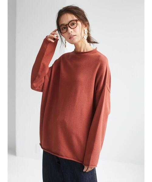 CRAFT STANDARD BOUTIQUE(クラフトスタンダードブティック)の「モックネックラグランニットプルオーバー《ウォッシャブル仕様》〇*(ニット/セーター・レディース・チャコールグレー/ライトブルー/ブラック/ベージュ/アイボリー/モカ/グリーン系その他2/レッド系その他5・M/L)」の15枚目の写真