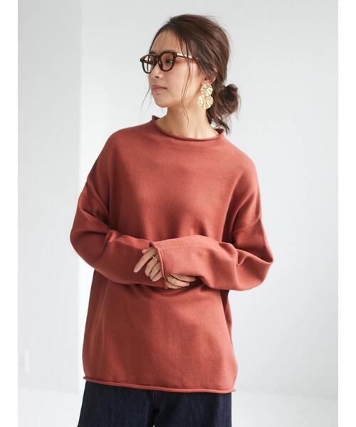 CRAFT STANDARD BOUTIQUE(クラフトスタンダードブティック)の「モックネックラグランニットプルオーバー《ウォッシャブル仕様》〇*(ニット/セーター・レディース・チャコールグレー/ライトブルー/ブラック/ベージュ/アイボリー/モカ/グリーン系その他2/レッド系その他5・M/L)」の16枚目の写真