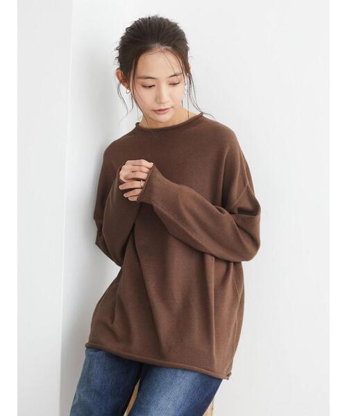 CRAFT STANDARD BOUTIQUE(クラフトスタンダードブティック)の「モックネックラグランニットプルオーバー《ウォッシャブル仕様》〇*(ニット/セーター・レディース・チャコールグレー/ライトブルー/ブラック/ベージュ/アイボリー/モカ/グリーン系その他2/レッド系その他5・M/L)」の17枚目の写真
