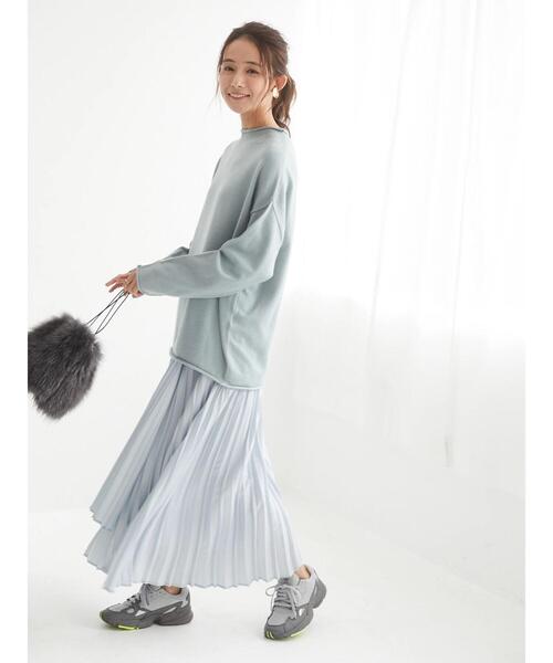 CRAFT STANDARD BOUTIQUE(クラフトスタンダードブティック)の「モックネックラグランニットプルオーバー《ウォッシャブル仕様》〇*(ニット/セーター・レディース・チャコールグレー/ライトブルー/ブラック/ベージュ/アイボリー/モカ/グリーン系その他2/レッド系その他5・M/L)」の21枚目の写真