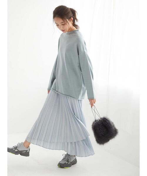 CRAFT STANDARD BOUTIQUE(クラフトスタンダードブティック)の「モックネックラグランニットプルオーバー《ウォッシャブル仕様》〇*(ニット/セーター・レディース・チャコールグレー/ライトブルー/ブラック/ベージュ/アイボリー/モカ/グリーン系その他2/レッド系その他5・M/L)」の22枚目の写真
