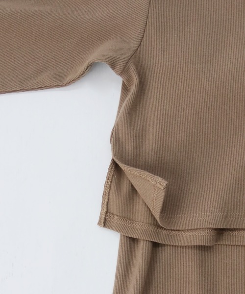 CLEIO(クレイオ)の「入荷なし【CLEIO】2WAYテレコレイヤードワンピース(ワンピース・レディース・ブラック/サックスブルー/アイボリー/モカ・FREE)」の9枚目の写真