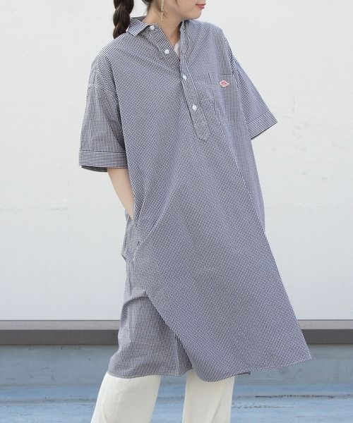 Danton ダントン の Danton ダントン コットンポプリンワンピースチェック Cotton Poplin Onepiece Check Jd 3655mtp シャツワンピース Wear