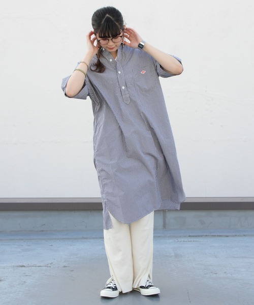 Danton ダントン コットンポプリンワンピースチェック Cotton Poplin Onepiece Check Jd 3655mtp シャツ ワンピース Danton ダントン のファッション通販 Zozotown