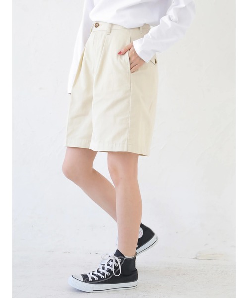 Lee（リー）の「Lee×earth ハーフパンツ ＊（その他パンツ・レディース・ミント/イエロー/ベージュ・SMALL/MEDIUM）」の5枚目の写真