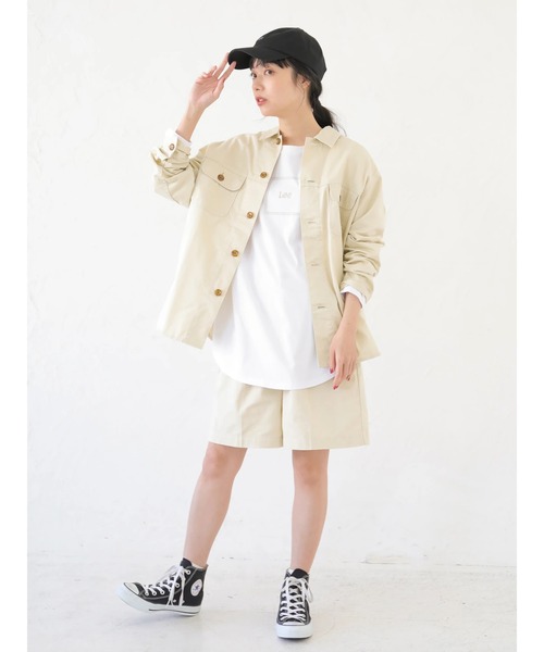 Lee（リー）の「Lee×earth ハーフパンツ ＊（その他パンツ・レディース・ミント/イエロー/ベージュ・SMALL/MEDIUM）」の15枚目の写真