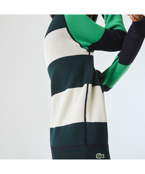 LACOSTE L!VE（ラコステライブ）の「LACOSTE L!VEリバーシブルコットンニットセーター（ニット/セーター・メンズ・ブラック/ホワイト・XS/S/M/L）」の9枚目の写真