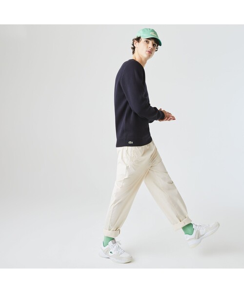 LACOSTE L!VE（ラコステライブ）の「LACOSTE L!VEリバーシブルコットンニットセーター（ニット/セーター・メンズ・ブラック/ホワイト・XS/S/M/L）」の8枚目の写真