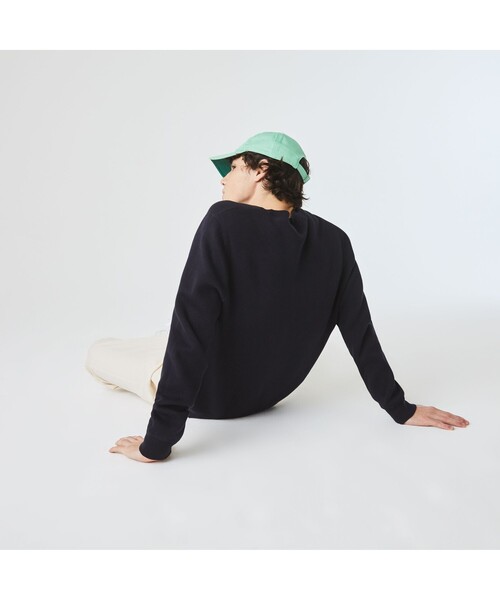 LACOSTE L!VE（ラコステライブ）の「LACOSTE L!VEリバーシブルコットンニットセーター（ニット/セーター・メンズ・ブラック/ホワイト・XS/S/M/L）」の6枚目の写真