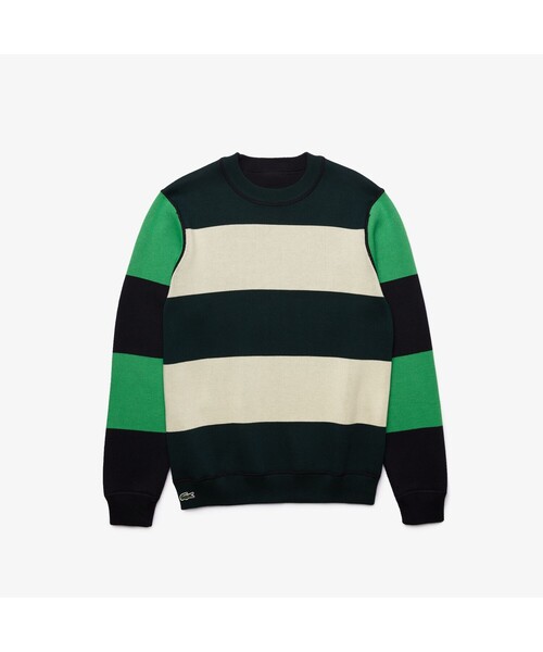 LACOSTE L!VE（ラコステライブ）の「LACOSTE L!VEリバーシブルコットンニットセーター（ニット/セーター・メンズ・ブラック/ホワイト・XS/S/M/L）」の4枚目の写真