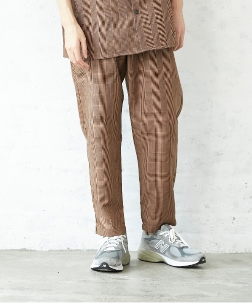 JEANS MATE(ジーンズメイト)の「ビッグシルエットチェックCPOシャツ/チェックシェフパンツ セットアップ対応品番(セットアップ・メンズ・ベージュ/ブラウン/ブラウン系その他/ベージュ系その他・MEDIUM/LARGE/X-LARGE)」の2枚目の写真