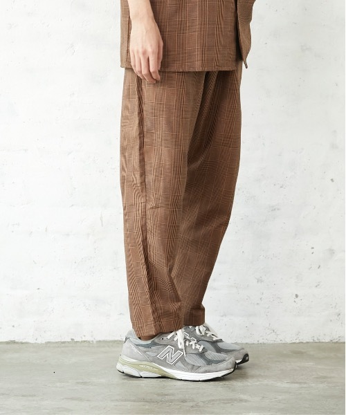JEANS MATE(ジーンズメイト)の「ビッグシルエットチェックCPOシャツ/チェックシェフパンツ セットアップ対応品番(セットアップ・メンズ・ベージュ/ブラウン/ブラウン系その他/ベージュ系その他・MEDIUM/LARGE/X-LARGE)」の9枚目の写真