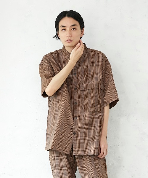 JEANS MATE(ジーンズメイト)の「ビッグシルエットチェックCPOシャツ/チェックシェフパンツ セットアップ対応品番(セットアップ・メンズ・ベージュ/ブラウン/ブラウン系その他/ベージュ系その他・MEDIUM/LARGE/X-LARGE)」の11枚目の写真