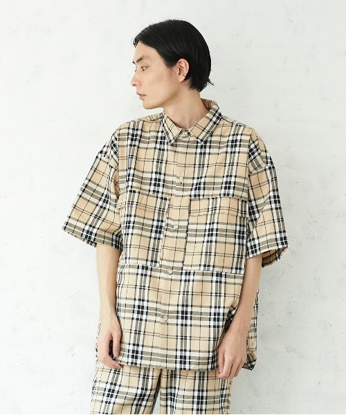 JEANS MATE(ジーンズメイト)の「ビッグシルエットチェックCPOシャツ/チェックシェフパンツ セットアップ対応品番(セットアップ・メンズ・ベージュ/ブラウン/ブラウン系その他/ベージュ系その他・MEDIUM/LARGE/X-LARGE)」の20枚目の写真