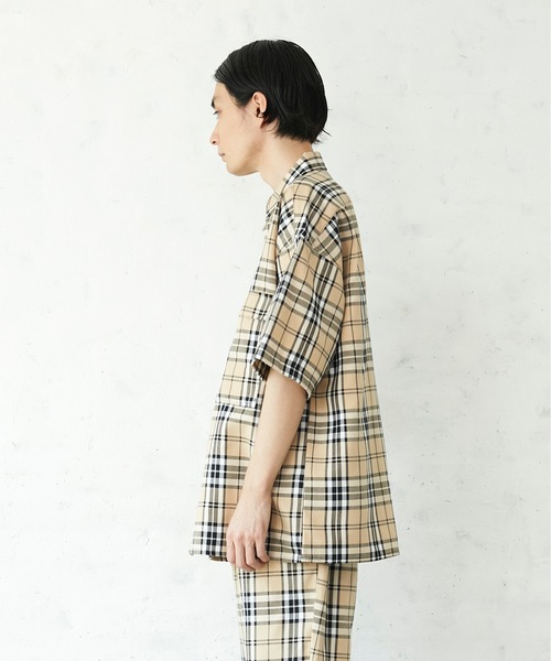 JEANS MATE(ジーンズメイト)の「ビッグシルエットチェックCPOシャツ/チェックシェフパンツ セットアップ対応品番(セットアップ・メンズ・ベージュ/ブラウン/ブラウン系その他/ベージュ系その他・MEDIUM/LARGE/X-LARGE)」の21枚目の写真