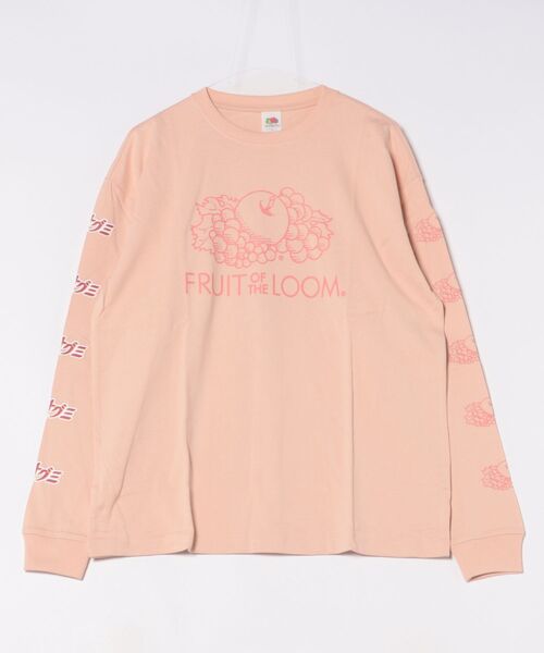 FRUIT OF THE LOOM(フルーツオブザルーム)の「果汁グミ×FTL 製品染め L/S Tシャツ / 長袖 / コラボ / バック / 袖 / プリント / ユニセックス(Tシャツ/カットソー・レディース・レッド/イエロー/パープル/ピンク/グリーン・XL/L/S/M)」の4枚目の写真