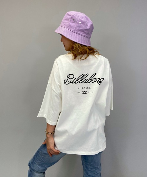 BILLABONG（ビラボン）の「BILLABONG/ビラボン   ビッグシルエット  バックプリントロゴTシャツ  BB013-212（Tシャツ/カットソー・レディース・ベージュ/ホワイト/パープル/ブラック・L/M）」の3枚目の写真