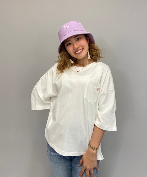 BILLABONG（ビラボン）の「BILLABONG/ビラボン   ビッグシルエット  バックプリントロゴTシャツ  BB013-212（Tシャツ/カットソー・レディース・ベージュ/ホワイト/パープル/ブラック・L/M）」の5枚目の写真