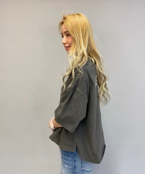 BILLABONG（ビラボン）の「BILLABONG/ビラボン   ビッグシルエット  バックプリントロゴTシャツ  BB013-212（Tシャツ/カットソー・レディース・ベージュ/ホワイト/パープル/ブラック・L/M）」の10枚目の写真