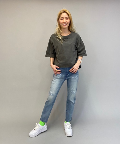 BILLABONG（ビラボン）の「BILLABONG/ビラボン   ビッグシルエット  バックプリントロゴTシャツ  BB013-212（Tシャツ/カットソー・レディース・ベージュ/ホワイト/パープル/ブラック・L/M）」の17枚目の写真