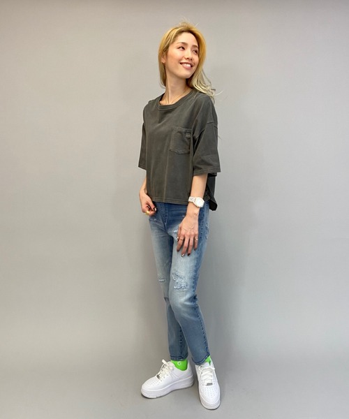 BILLABONG（ビラボン）の「BILLABONG/ビラボン   ビッグシルエット  バックプリントロゴTシャツ  BB013-212（Tシャツ/カットソー・レディース・ベージュ/ホワイト/パープル/ブラック・L/M）」の14枚目の写真