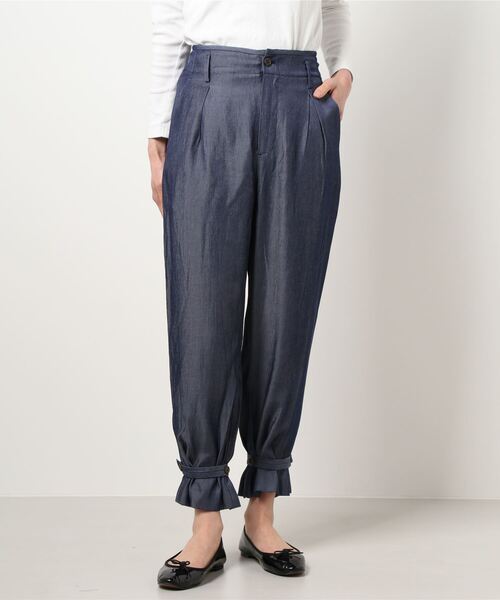 Te chichi（テチチ）の「裾ベルトクロップトパンツ（その他パンツ・レディース・ベージュ/ネイビー/グリーン・MEDIUM/SMALL）」の3枚目の写真