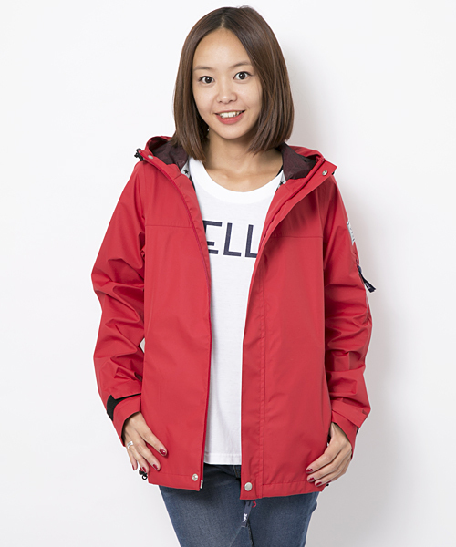 X-girl（エックスガール）の「【mini4月号掲載】OUTDOOR JACKET（ナイロンジャケット・レディース・マルチ/ブラック/レッド・1/2）」の16枚目の写真