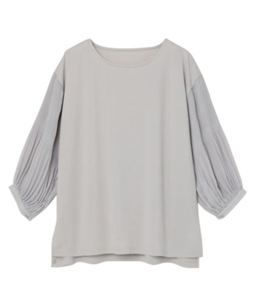 RANAN（ラナン）の「接触冷感/袖プリーツカットソープルオーバー（Tシャツ/カットソー・レディース・ピンク/ライトグレー/オフホワイト/ブラック/オレンジ系その他/ネイビー/ダークブルー/グリーン・LL/M/L）」の11枚目の写真