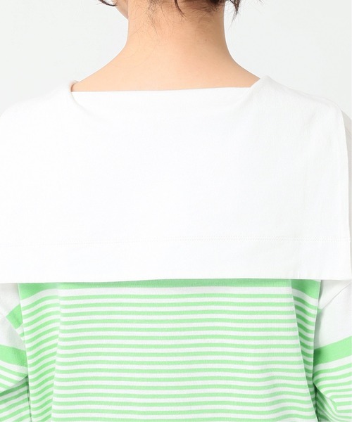 SLOBE citron.（スローブシトロン）の「SLOBE citron.セーラーロンT【手洗い可能】◆（Tシャツ/カットソー・レディース・グリーン/ブルー/パープル・FREE）」の5枚目の写真