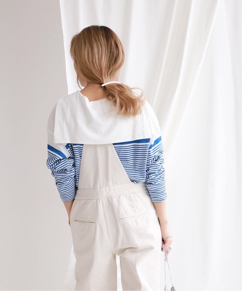 SLOBE citron.（スローブシトロン）の「SLOBE citron.セーラーロンT【手洗い可能】◆（Tシャツ/カットソー・レディース・グリーン/ブルー/パープル・FREE）」の8枚目の写真