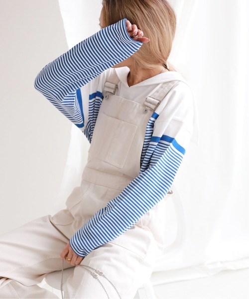 SLOBE citron.（スローブシトロン）の「SLOBE citron.セーラーロンT【手洗い可能】◆（Tシャツ/カットソー・レディース・グリーン/ブルー/パープル・FREE）」の21枚目の写真