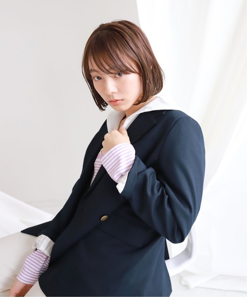 SLOBE citron.（スローブシトロン）の「SLOBE citron.セーラーロンT【手洗い可能】◆（Tシャツ/カットソー・レディース・グリーン/ブルー/パープル・FREE）」の15枚目の写真