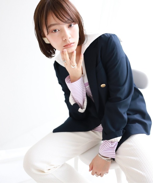 SLOBE citron.（スローブシトロン）の「SLOBE citron.セーラーロンT【手洗い可能】◆（Tシャツ/カットソー・レディース・グリーン/ブルー/パープル・FREE）」の22枚目の写真