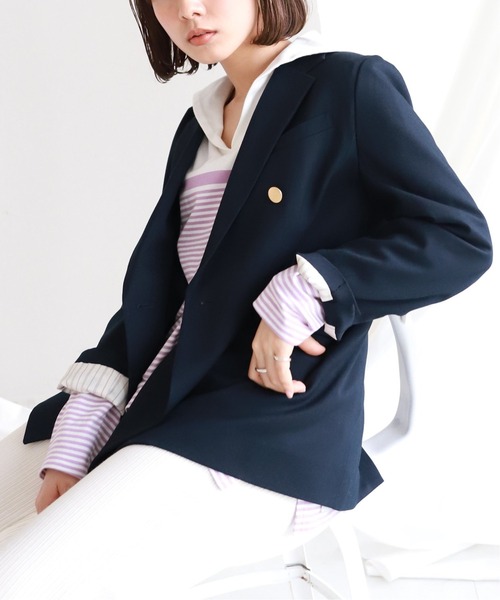 SLOBE citron.（スローブシトロン）の「SLOBE citron.セーラーロンT【手洗い可能】◆（Tシャツ/カットソー・レディース・グリーン/ブルー/パープル・FREE）」の10枚目の写真